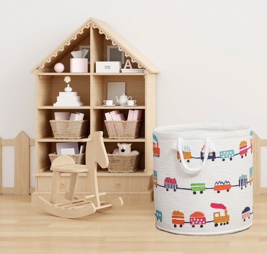 toy town train print basket