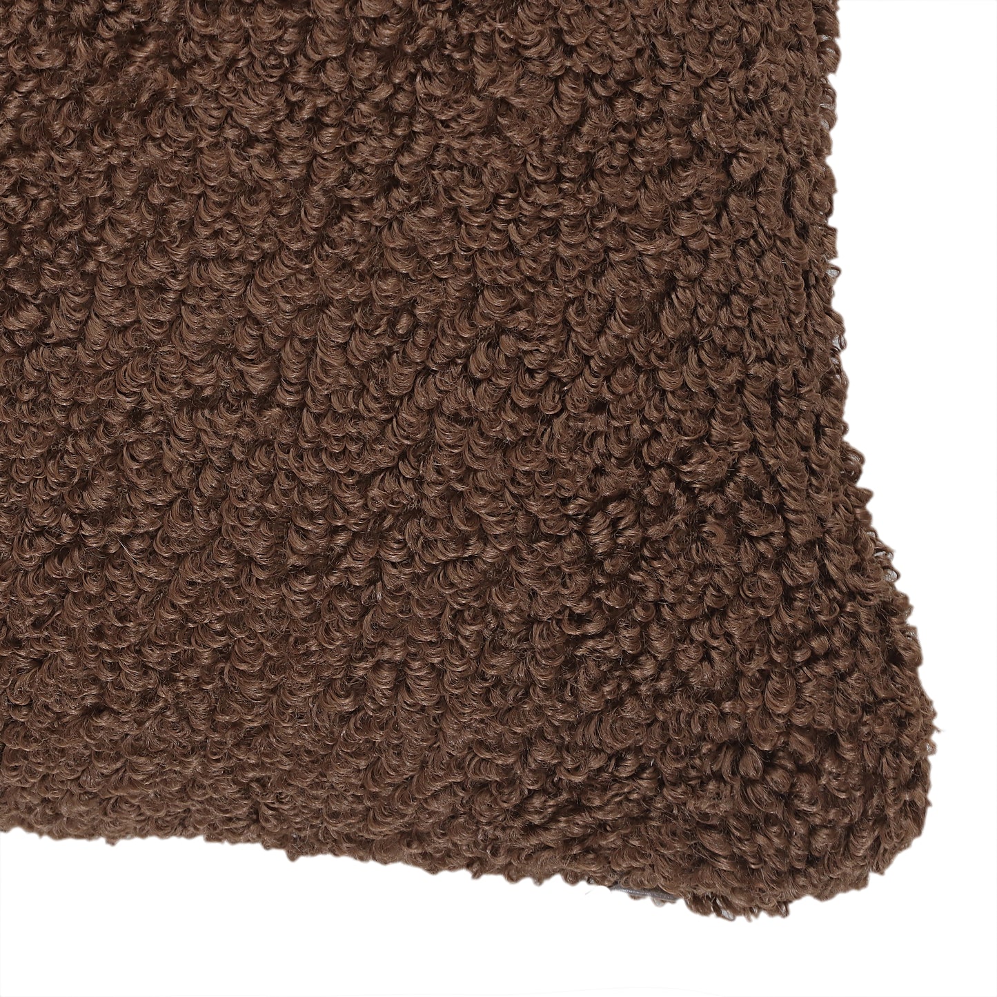 Brown Boucle Cushion Cover