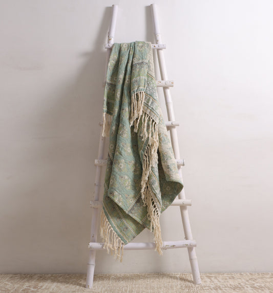Reversible Cotton Jacquard Throw