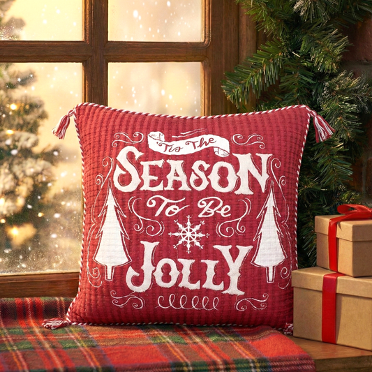 Jolly Season Printed Cushion Cover