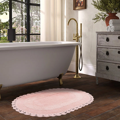 Pink Cotton Bath Mat