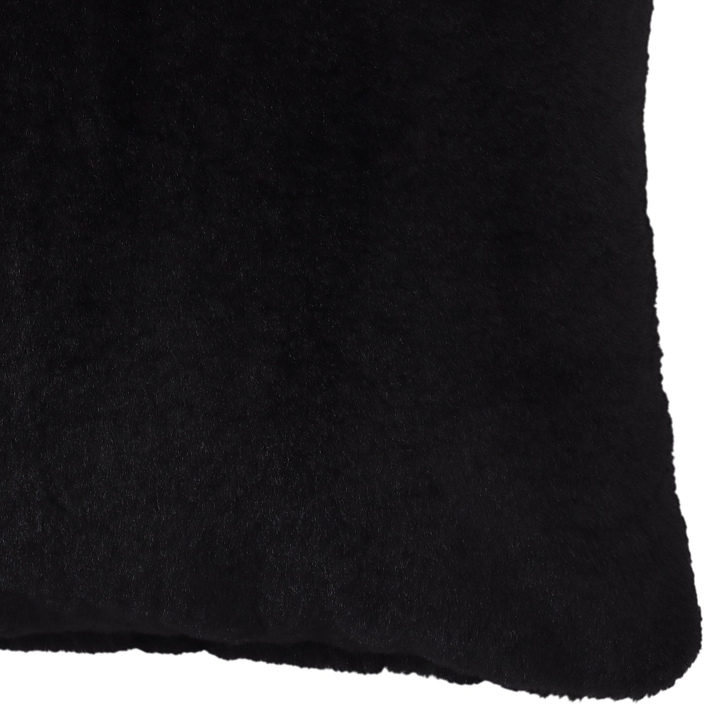 Black Faux Fur Cushion Cover