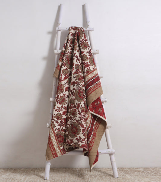 Multicolor Cotton Screen Printed Throw