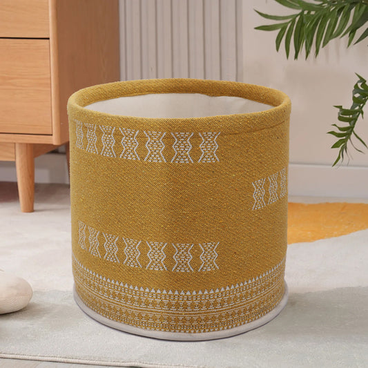 Mustard Jacquard Basket