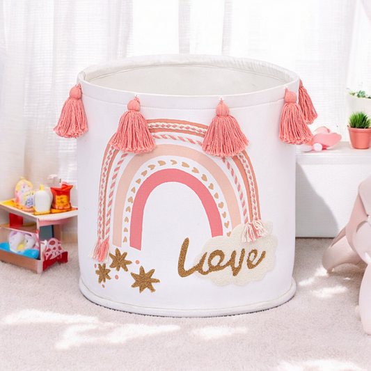 Rainbow Print Basket