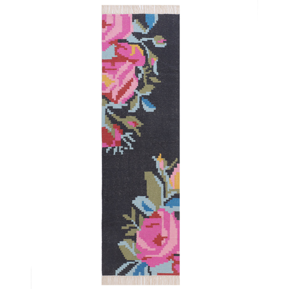 Floral Hand Woven Kilim Runner 2'x7'