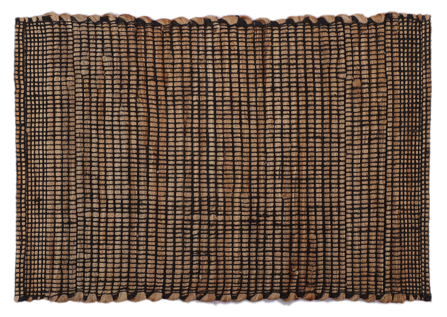 Black and Natural Jute Mat