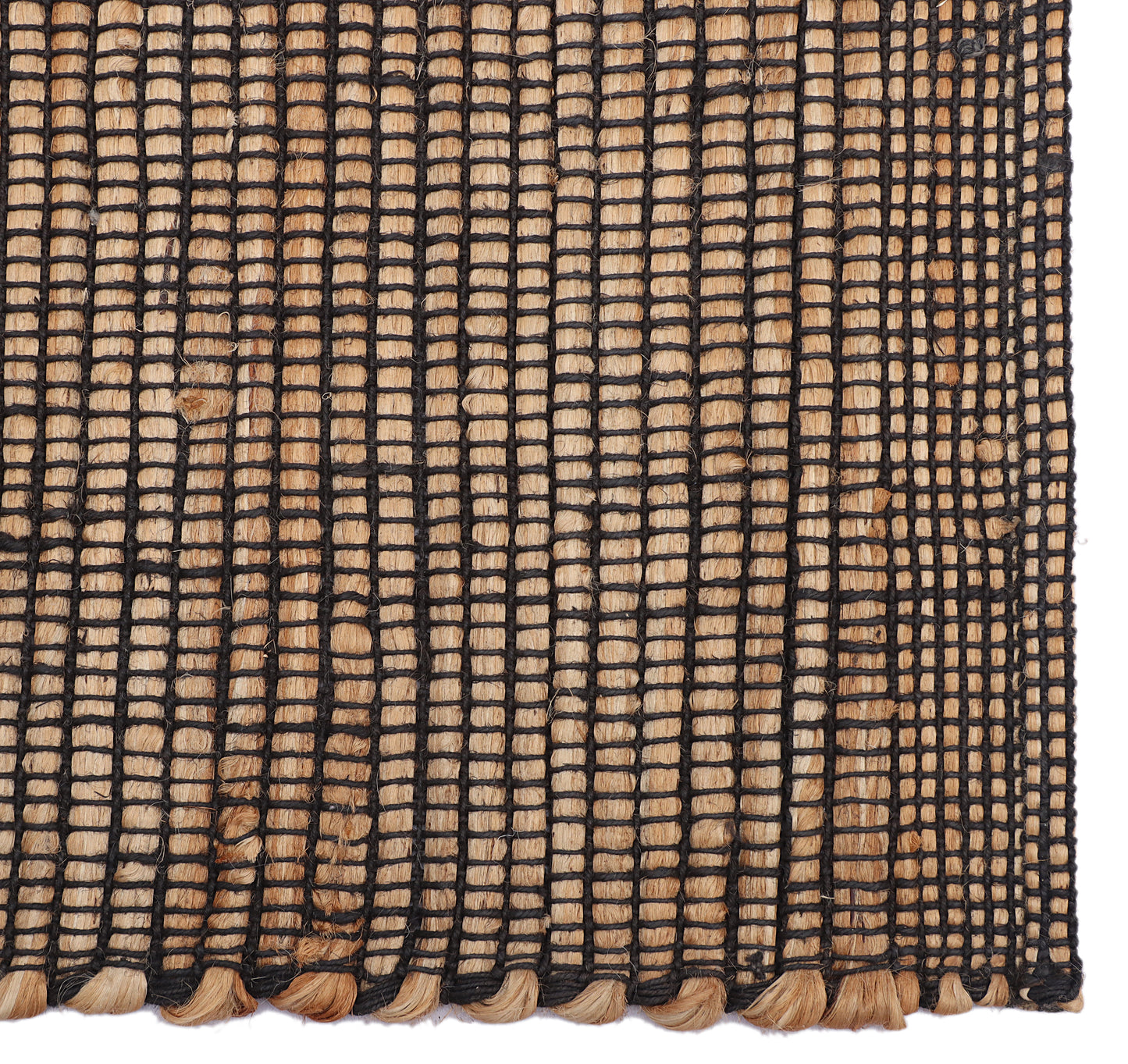 Black and Natural Jute Mat