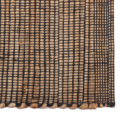Black and Natural Jute Mat