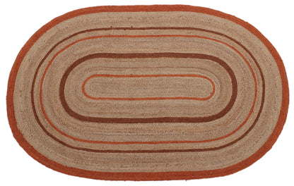 Rustic Brown Jute Braided Rug