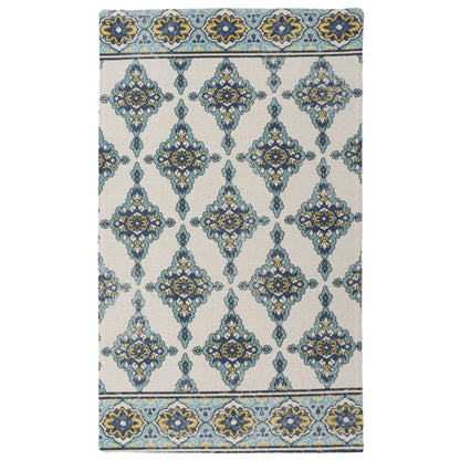 Indigo Bloom Dhurrie