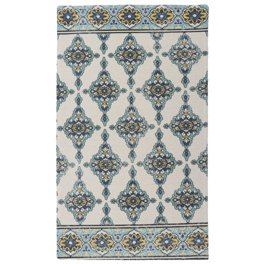 Indigo Bloom Dhurrie