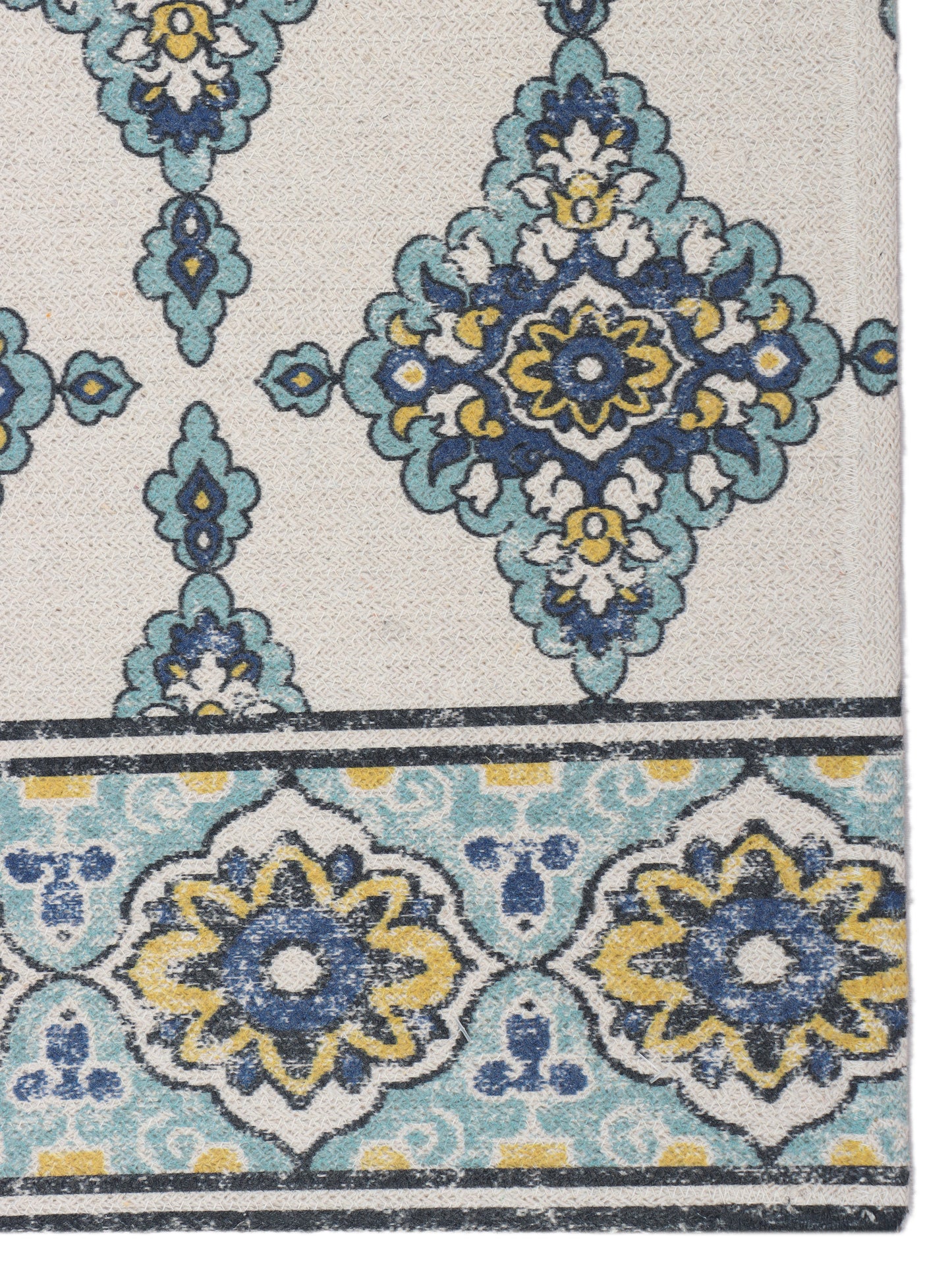 Indigo Bloom Dhurrie
