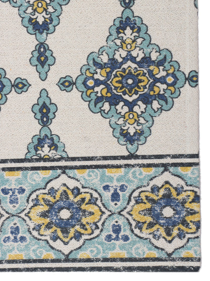 Indigo Bloom Dhurrie