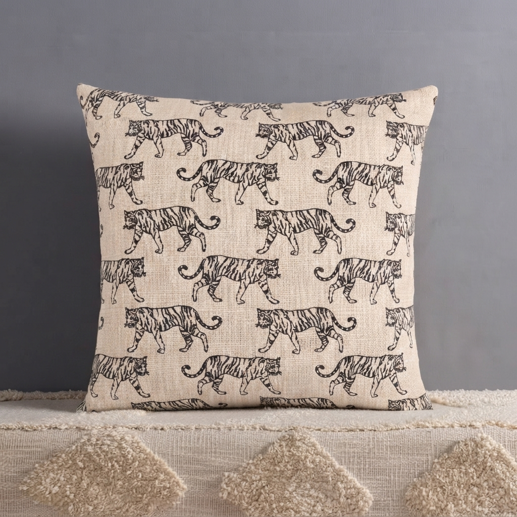 Tiger Print Cushion Cover