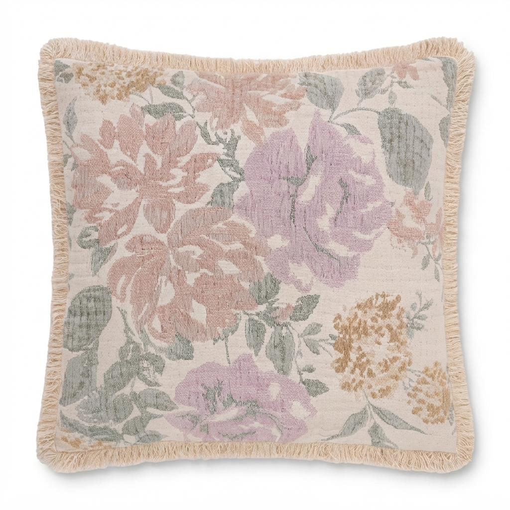 Reversible Floral Tapestry Cushion Cover