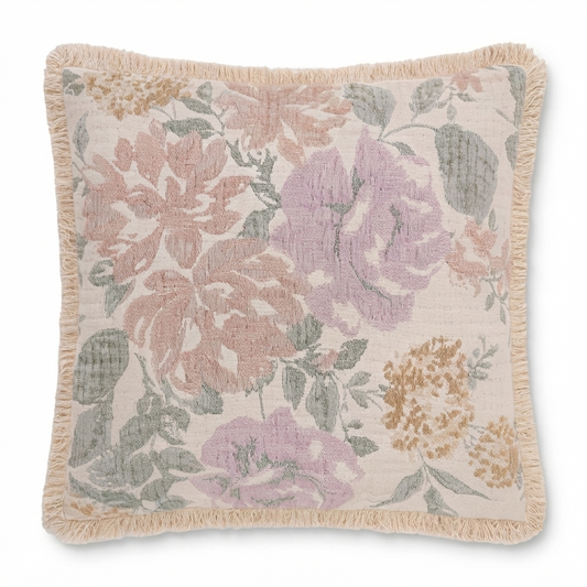 Reversible Floral Tapestry Cushion Cover