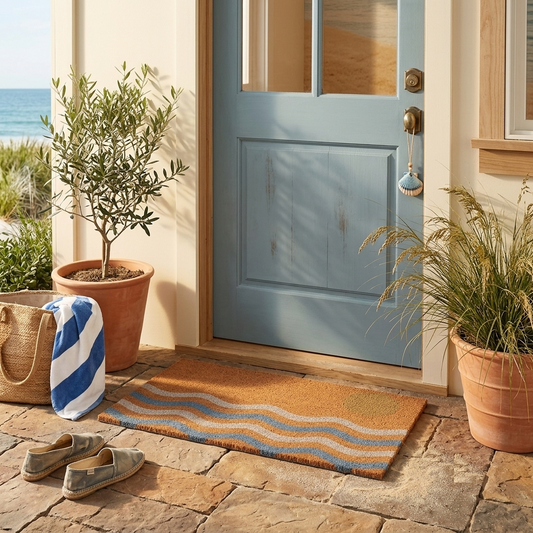 Ocean Waves Coir Doormat