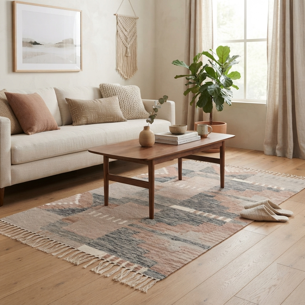 Multicolor Abstract Hand Woven Kilim 2.5'x4'