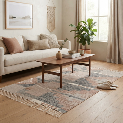 Multicolor Abstract Hand Woven Kilim 2.5'x4'