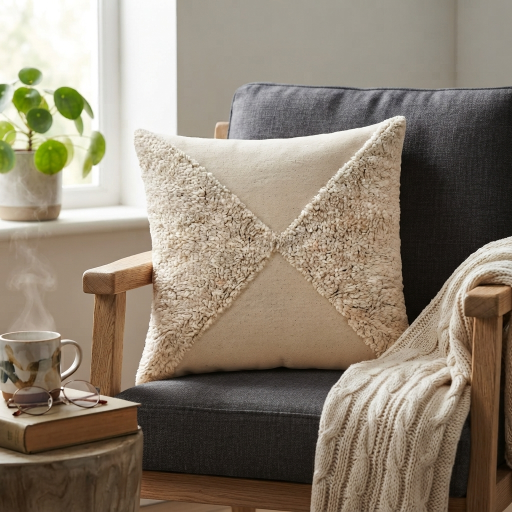 Natural Table Tufted Cushion Cover