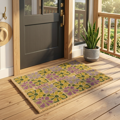 Sun Kissed Floral Coir Doormat