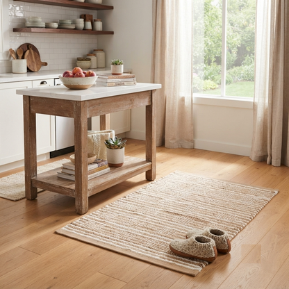 Linear Grid Jute Pitloom Rug