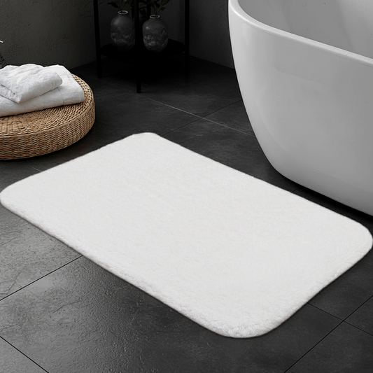 White Cotton Bath Mat
