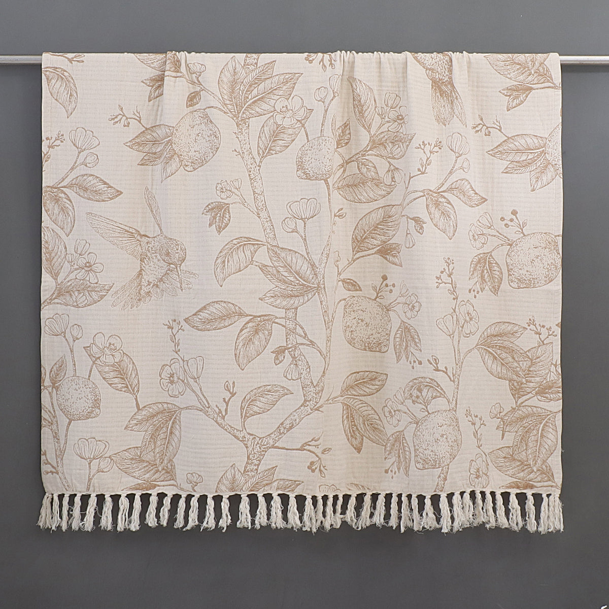 Reversible Hummingbird Citrus Throw