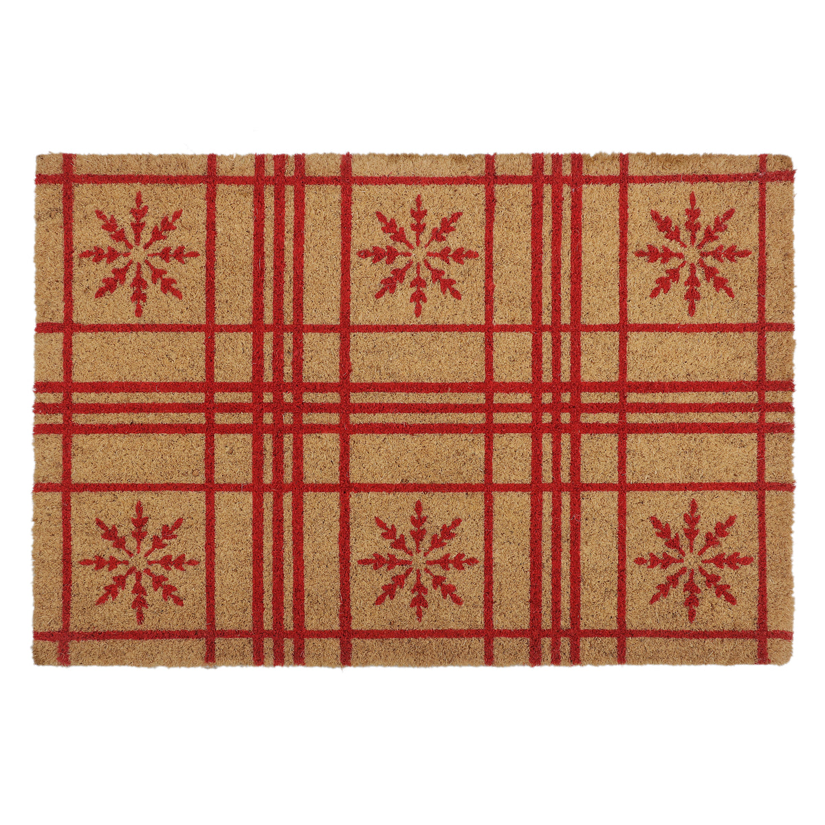 Snowflake Coir Doormat
