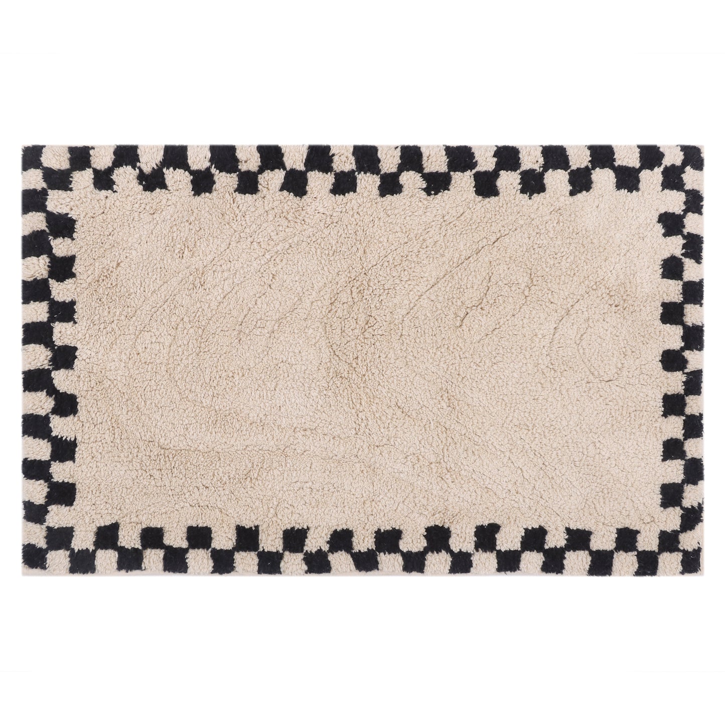 Checkboard Border Bathmat