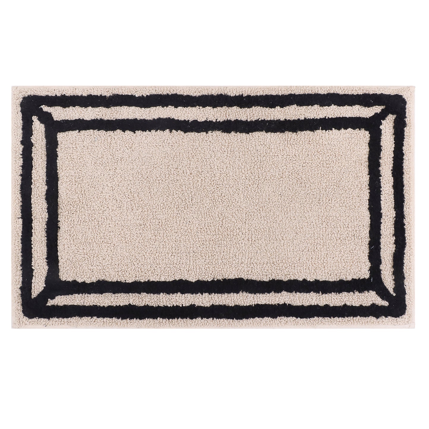 Black Framed Border Bathmat