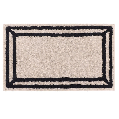 Black Framed Border Bathmat