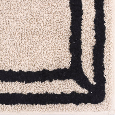 Black Framed Border Bathmat