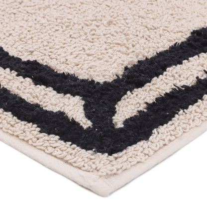 Black Framed Border Bathmat