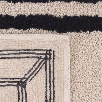 Black Framed Border Bathmat