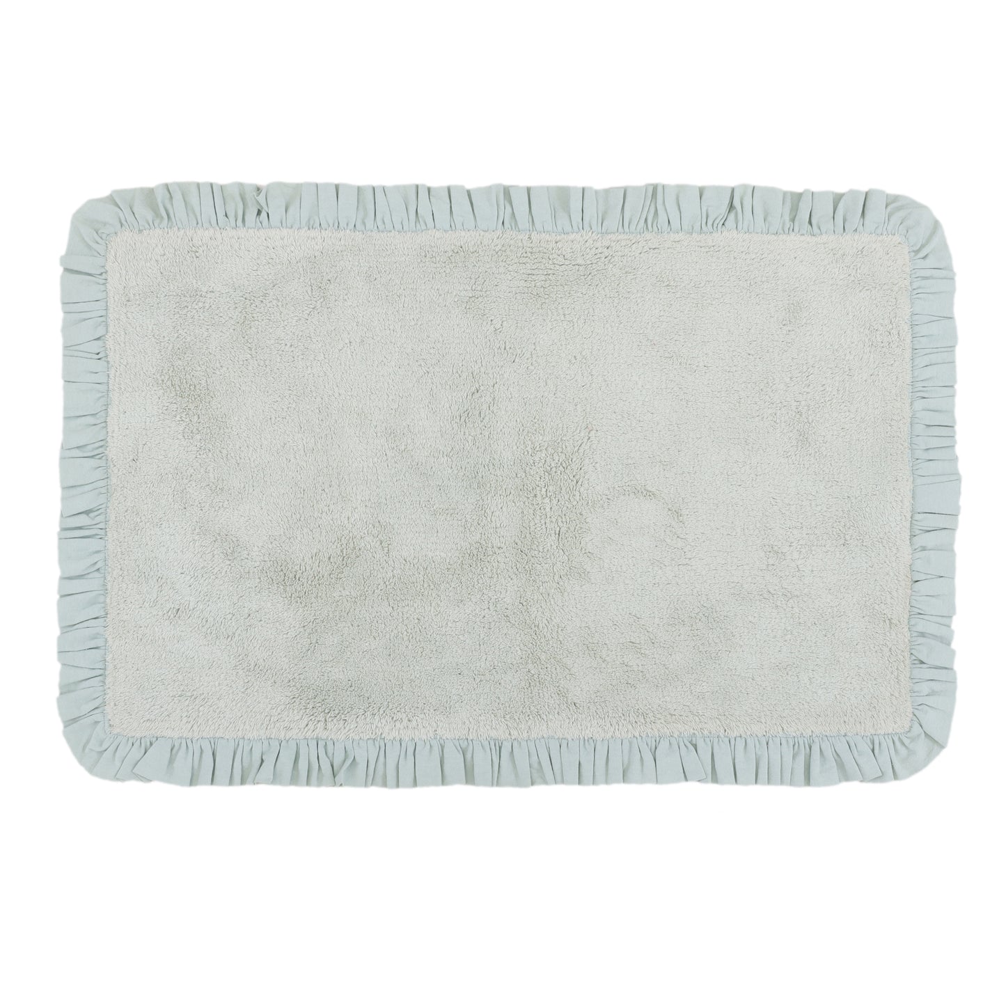 Blue Cotton Table Tufted Bathmat