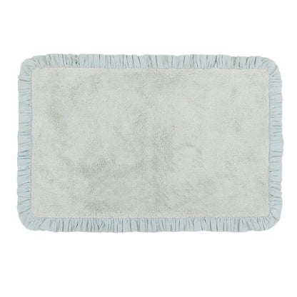 Blue Cotton Table Tufted Bathmat