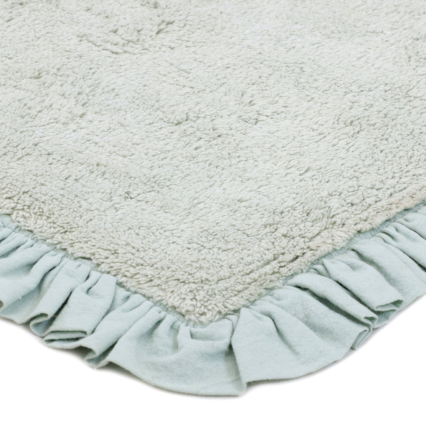 Blue Cotton Table Tufted Bathmat