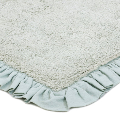 Blue Cotton Table Tufted Bathmat