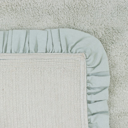 Blue Cotton Table Tufted Bathmat