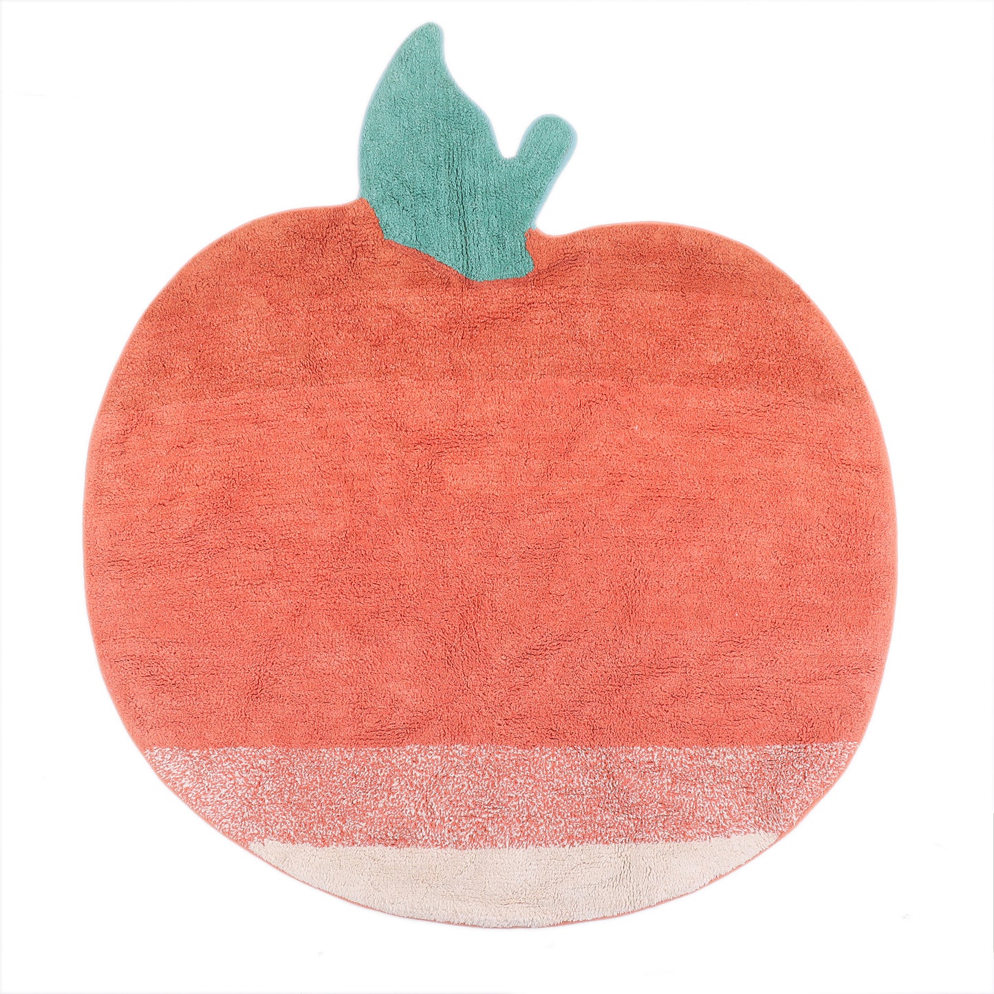 Peach-Shaped Bath Mat