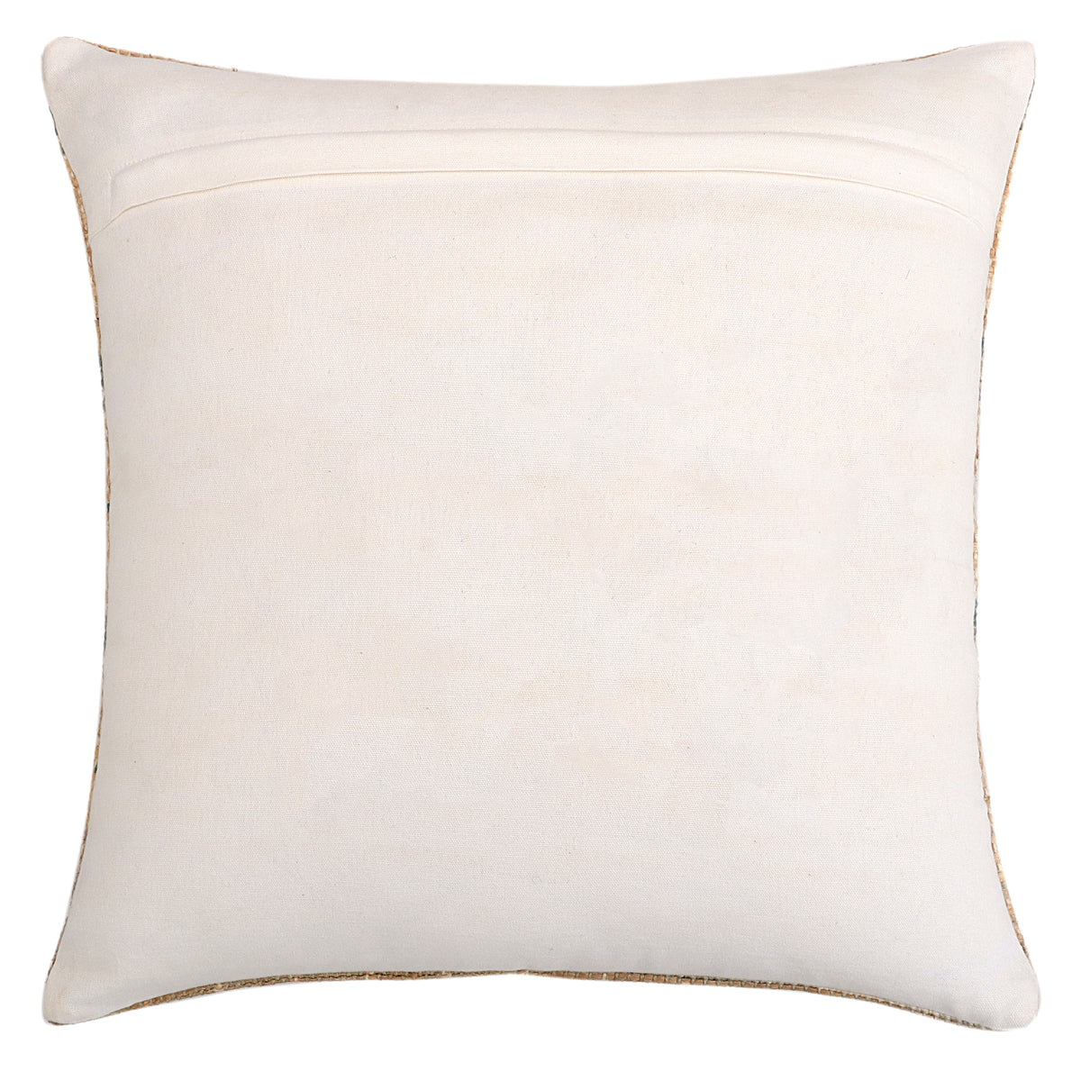 Natural Jute Floral Print Cushion Cover