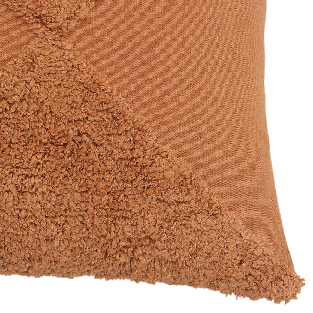 Brown Table Tufted Cushion Cover