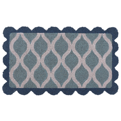 Geometric Wave Scalloped Doormat