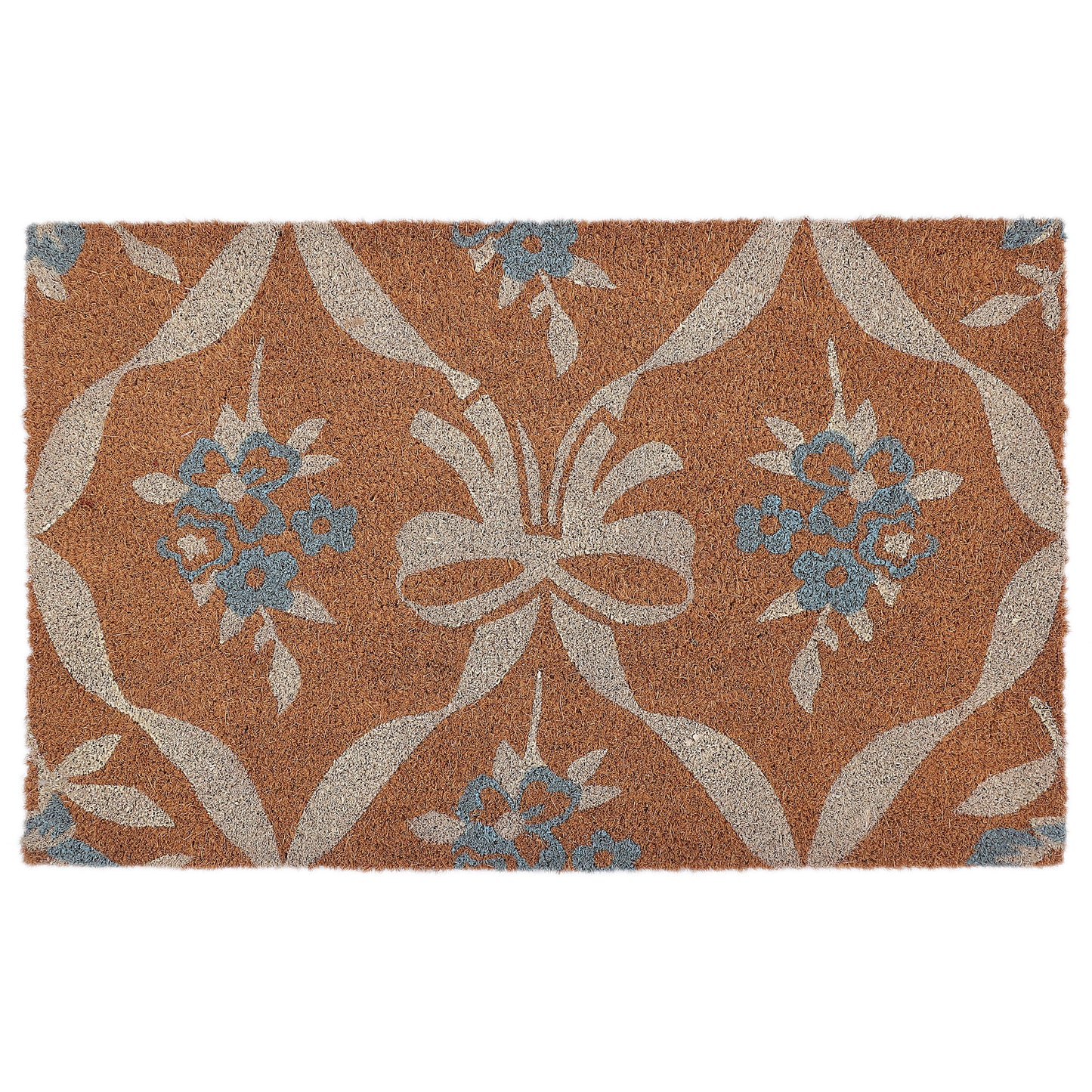 Chic Bow & Floral Coir Doormat