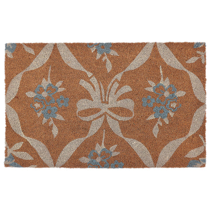Chic Bow & Floral Coir Doormat