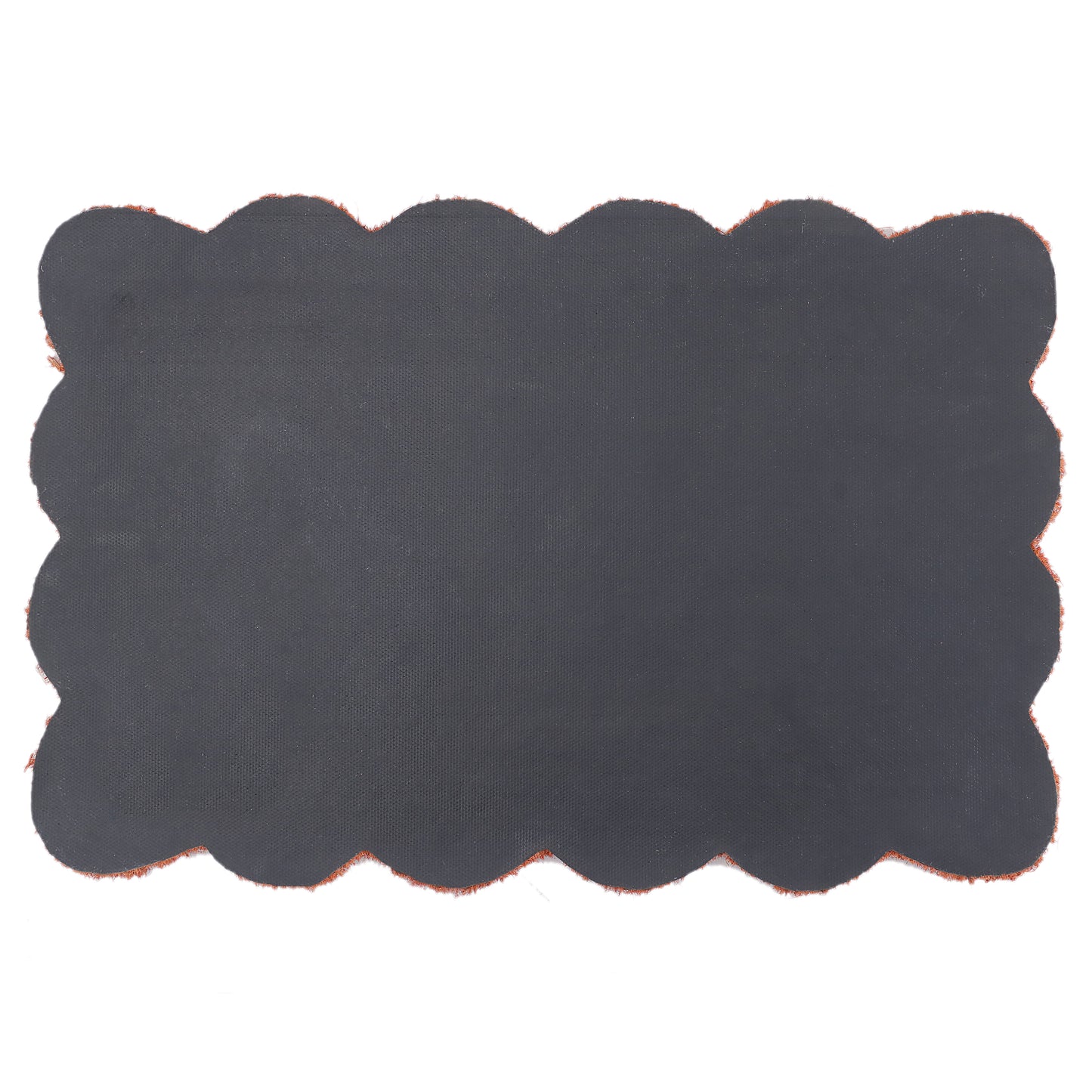 Checkered Scalloped Coir Doormat