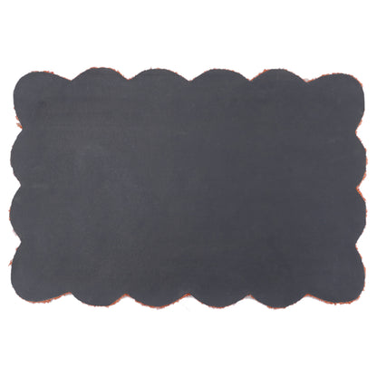 Checkered Scalloped Coir Doormat