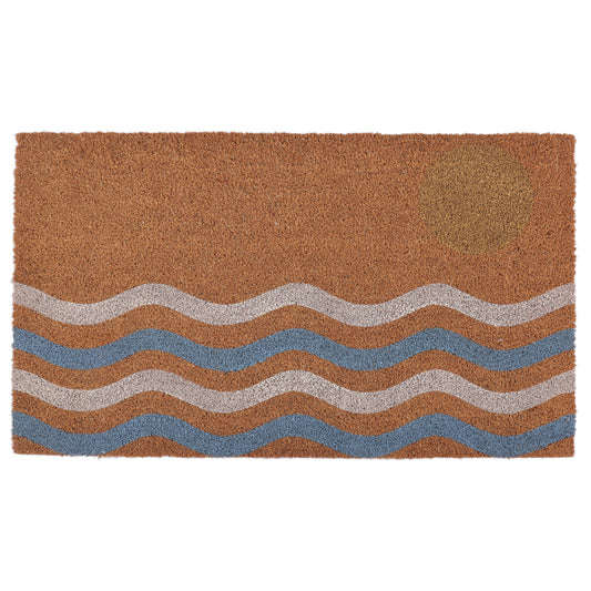 Ocean Waves Coir Doormat